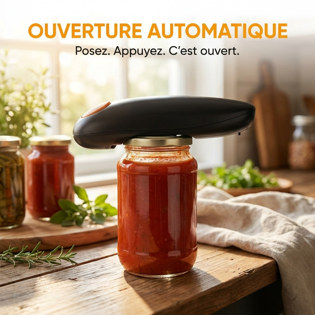 Ouvre-boîte électrique Mains Libres - Ouverture Automatique
